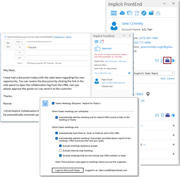 Collaborative Team Environment with CRM Integration